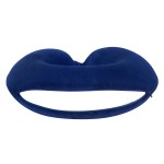 VIAGGI U Shape Round Memory Foam Soft Travel Neck Pillow for Neck Pain Relief Cervical Orthopedic Use Comfortable Neck Rest Pillow - Navy Blue